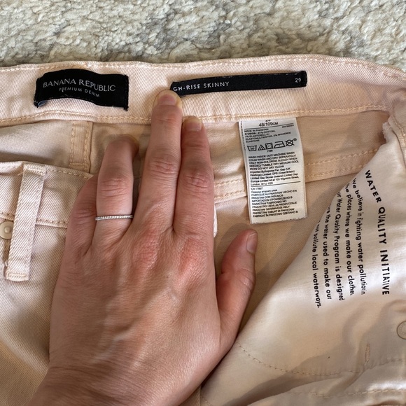 Banana Republic High-Rise Premium Denim, Blush - Picture 4 of 8